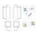 RADAWAY_NEW Душова кабіна Almatea KDJ+S/1R 800x1200x800x1950 хром/прозоре (31542-01-01R1)