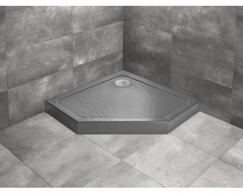 RADAWAY_NEW Душовий піддон Doros PT Compact 90x90 Stone антрацит (SDRPTP9090-05-64S)