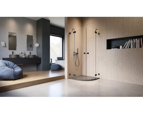 RADAWAY_NEW Душова кабіна Essenza Pro Black PDD 1000Rx2000 (10095100-54-01R)