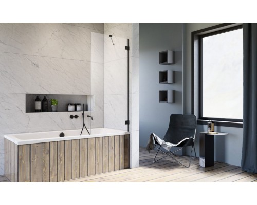 RADAWAY_NEW Шторка на ванну Essenza Pro Black PNJ II 700x1500 (10101070-54-01)