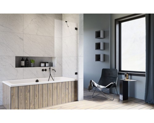 RADAWAY_NEW Шторка на ванну Essenza Pro Black PNJ II 800x1500 (10101080-54-01)