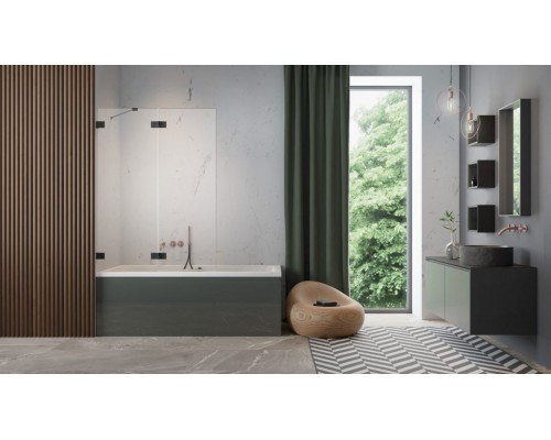 RADAWAY_NEW Шторка на ванну Essenza Pro Black PND II 1300Lx1500 (10102130-54-01L)