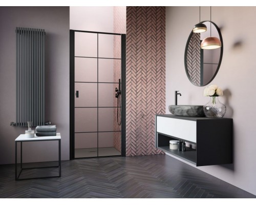 RADAWAY_NEW Душова кабіна NES 8 Black Factory DWJ I 800Lx2000 (10076080-54-55L)