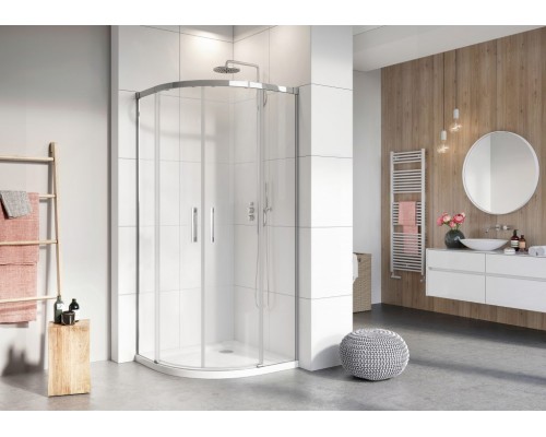 RADAWAY_NEW Душова кабіна Idea PDD 800Rx900Lx2005 хром/прозоре стінка (387151-01-01)