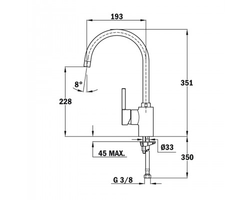 TEKA Смеситель для кухни ARK 915 (Alaior-XL H) хром (239151210 )