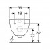 GEBERIT 500.600.01.2  Унітаз Підвісний  Acanto воронкоподібний, закрита форма, Rimfree