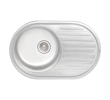 Кухонна мийка Qtap 7750 0,8 мм Satin (QT7750SAT08)