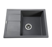 Гранітна мийка Globus Lux ONE сірий металік 650х500мм-А0003