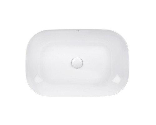 Qtap Robin раковина накладная прямоугольная с донным клапаном 610x400x145mm WHITE
