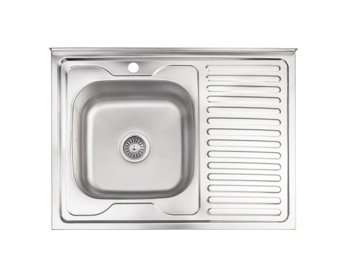 Кухонна мийка Lidz 6080-L 0,8 мм Decor (LIDZ6080LDEC08)