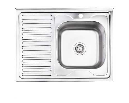 Кухонна мийка Lidz 6080-R 0,8 мм Decor (LIDZ6080RDEC08)