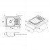 Lidz 6950 0.8мм Decor кухонная мойка (690х500х180мм)