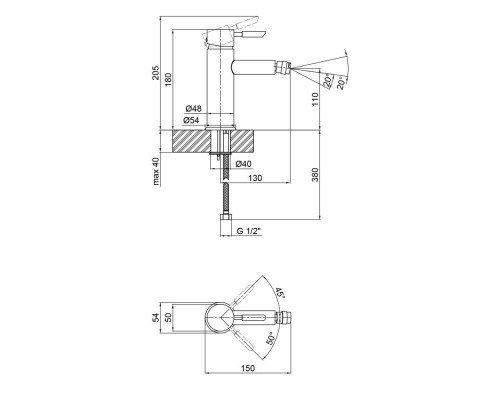 Змішувач для біде Qtap Elit CRM 001A