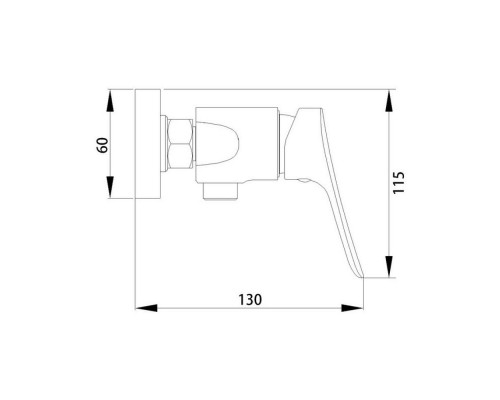 Змішувач для душу Qtap Elegance CRM 010