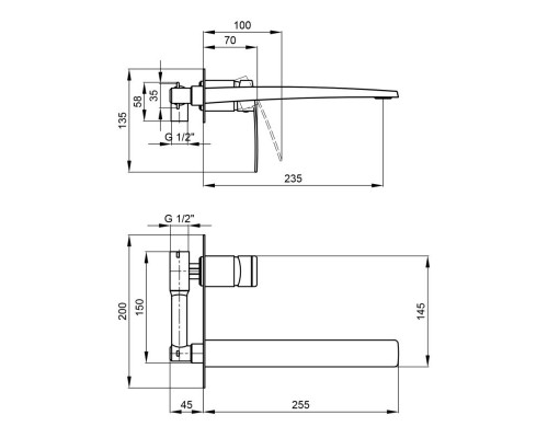 Qtap смеситель для раковины  Kralovice 11105C