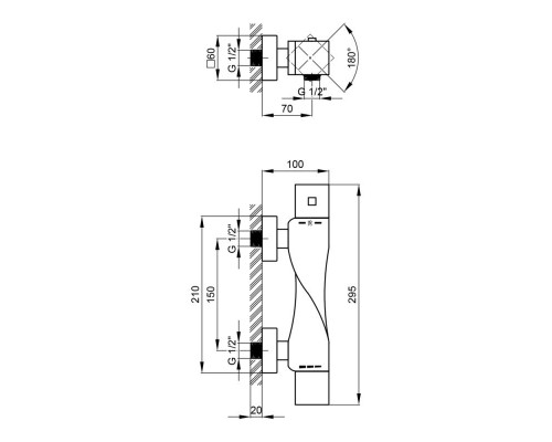 Змішувач термостатичний для душу Zkrouceny 40T105C