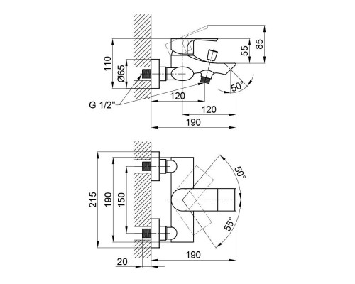 Змішувач для ванни Qtap Milada 3027107DC