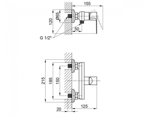 Qtap смеситель для душа  Planice 4015107C