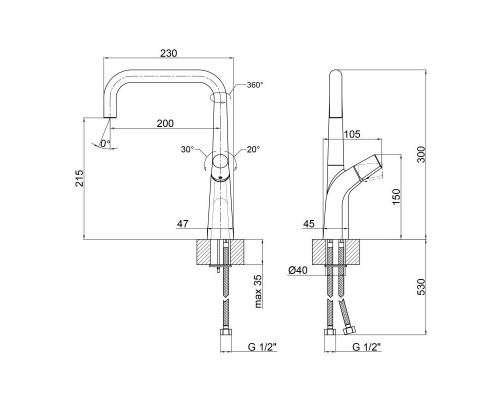 Змішувач для кухні Qtap Kuchyne 90102FC
