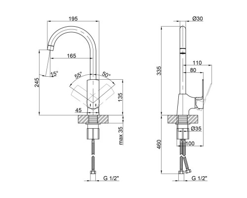Qtap смеситель для кухни  Lipno 9023101UC