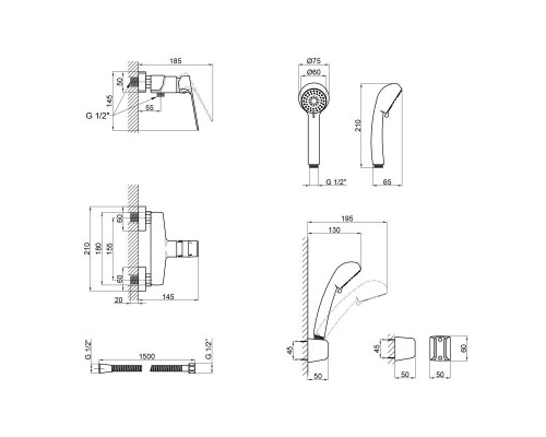 Змішувач для душу Qtap Letel 4053104C