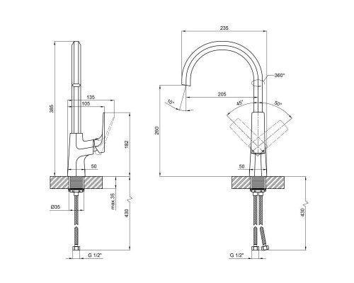 Змішувач для кухні Qtap Matice 9063103C