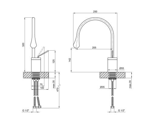 Змішувач для раковини Qtap Virgo 1066103C