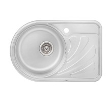 Кухонна мийка Qtap 6744L 0,8 мм Satin (QT6744LSAT08)