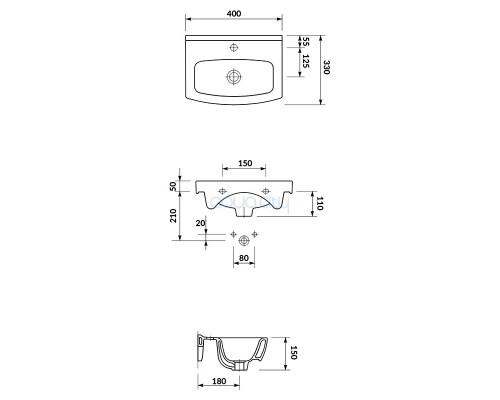 Умивальник меблевий Cersanit CERSANIA NEW 40
