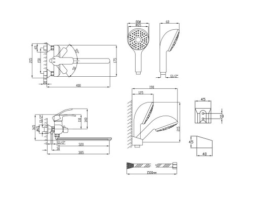 Wal 279CR-126-00VZ Cмеситель ванна длинная New (k40)