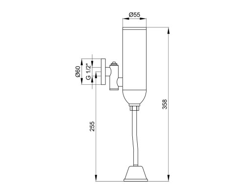 Кран для пісуара сенсорний Lidz (CRM) 90 00 082 00