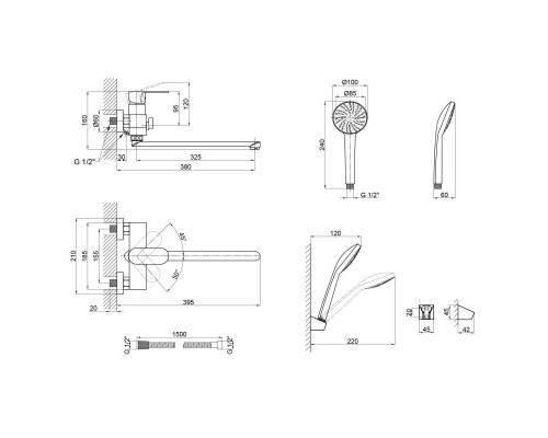 Змішувач для ванни Lidz (CRM) 24 49 005-1 New
