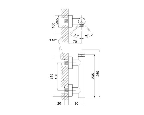 Змішувач для душу Qtap Robin 4060102K