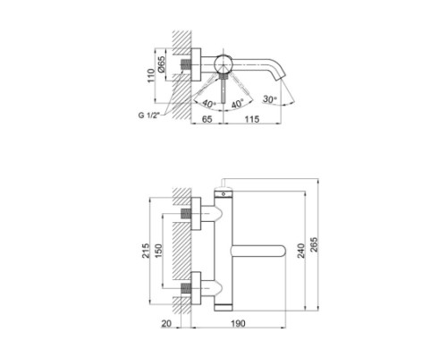 Змішувач для ванни Qtap Robin 3060102C