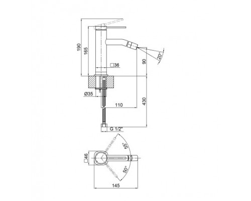Змішувач для біде Qtap Robin 2060102B