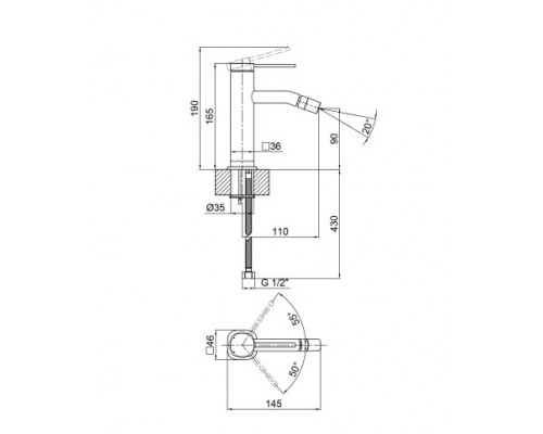 Змішувач для біде Qtap Robin 2060102K