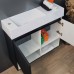 FANCY MARBLE Шафа підвісна з умивальником зі штучного каменю   Itaka 800 + Trill (чорний матовий) Itaka-282