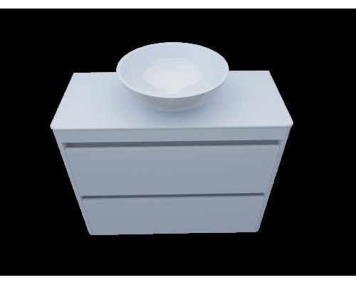 FANCY MARBLE FIJI-2 900  Шкафчик подвесной с раковиной "Mona" глянец с двумя шухлядами