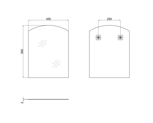 Дзеркало Lidz 140.07.01 455х590