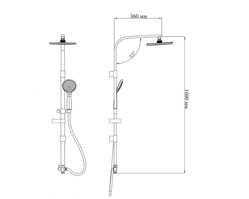 Душова стійка Qtap CRM 1003