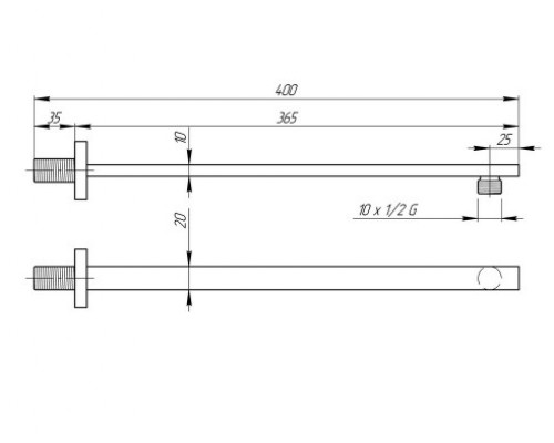 Кронштейн для верхнього душу Qtap 0011 CRM
