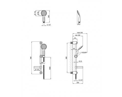 Qtap Душевой гарнитур  005