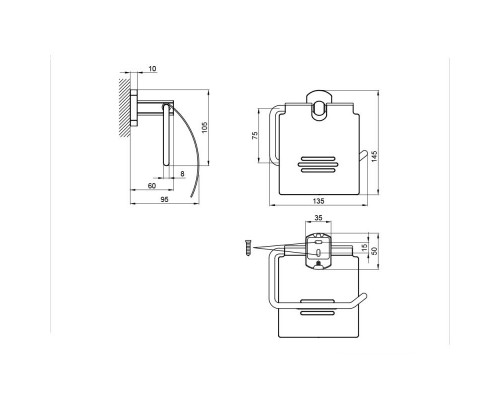 Тримач для туалетного паперу Qtap Liberty ANT 1151