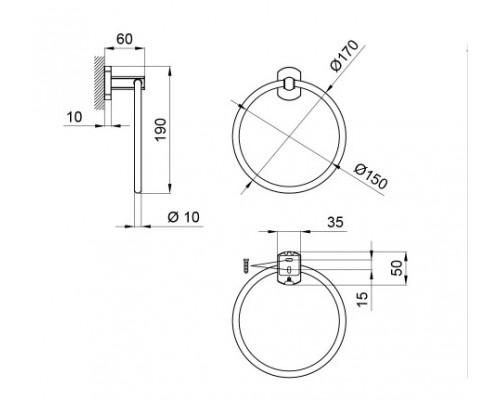 Тримач для рушників Qtap Liberty ANT 1160