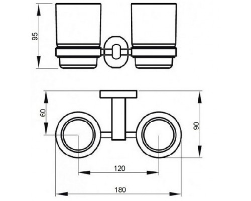 Склянка подвійна Qtap Liberty ANT 1155