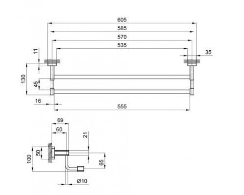 Тримач для рушників Qtap Liberty ANT 1148