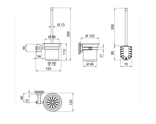 Йоржик для унітаза Qtap Liberty CRM 1157