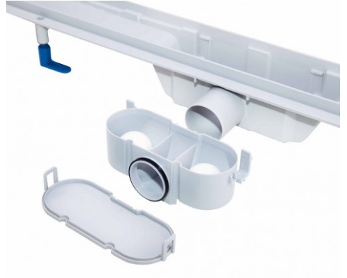 Qtap Трап  Dry FC304-600 линейный с сухим затвором и нержавеющей решеткой 600х73