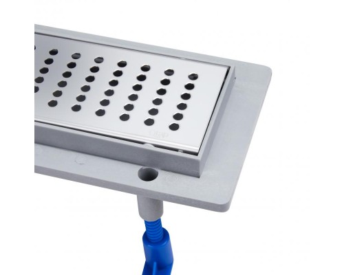 Трап Qtap Dry FB304-600 лінійний з сухим закривом та нержавіючою решіткою 600х73