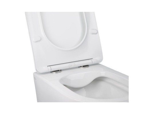 Унітаз підвісний Qtap Jay безобідковий з сідінням Soft-close QT07335176W